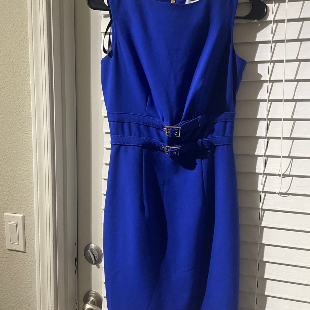 Blue sleeveless Calvin Klein dress